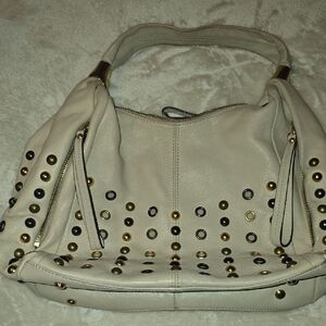B MAKOWSKY Stylish Cream Studded Women's Bag